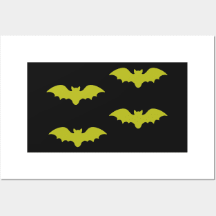 Bats Tile (Bright Green) Posters and Art